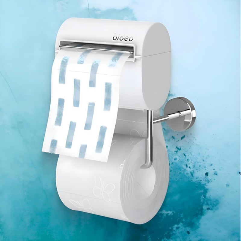 Bathroom Roll Dispenser - Sturdy Rust-Resistant Toilet Tissue Holder with Easy Mount, Suitable for Kitchen or Bathroom, Compact and Practical Toilet Paper Organizer